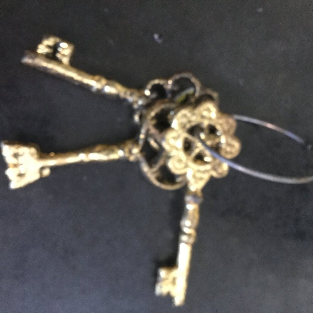 Set of 3 gold color over iron keys great for your home Decor  5" each key
